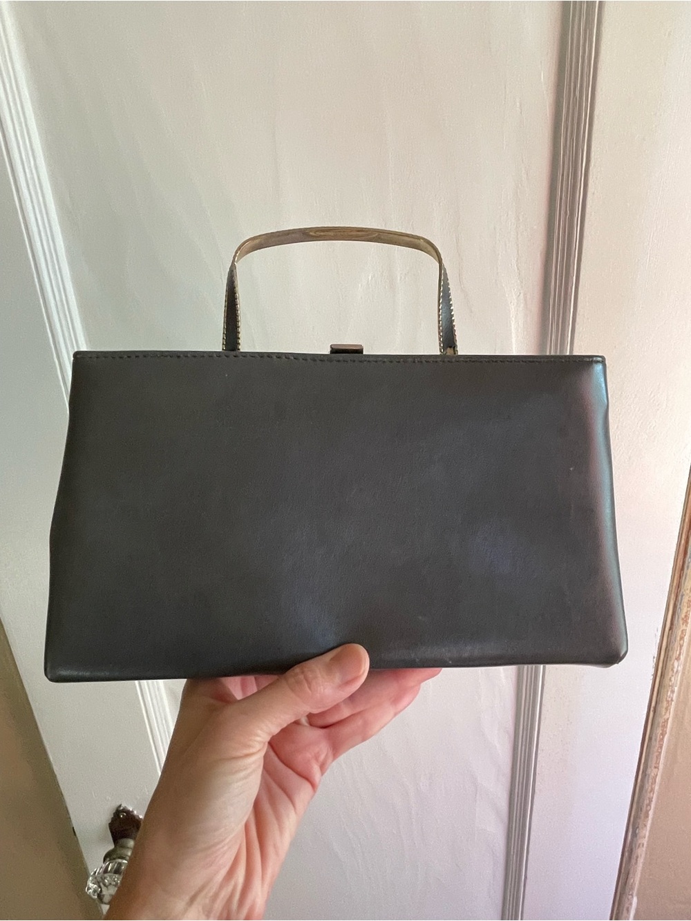 Classic gray vintage style clutch
